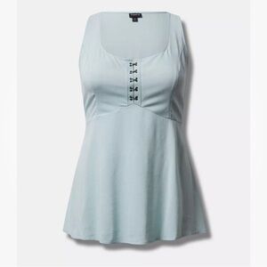 TORRID Fit And Flare Slub Sleeveless Corset Top Lightweight Casual Size 5 5X